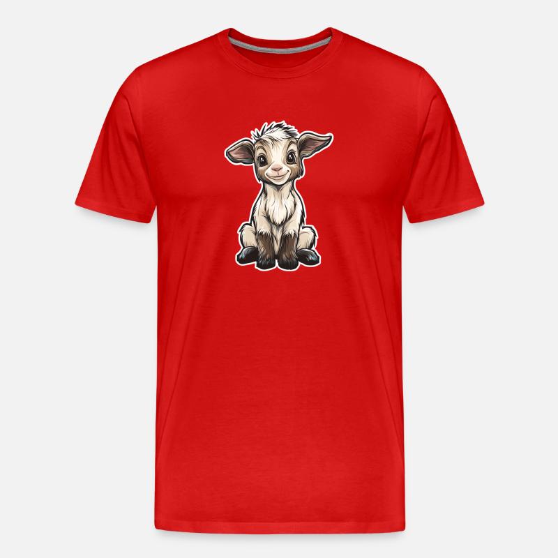 Ziege - Männer Premium Bio T-Shirt - Rot