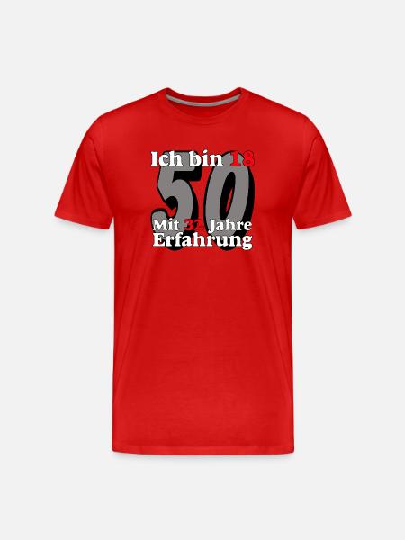 50 ans d’expérience ........................... - T-shirt bio Premium Homme - rouge