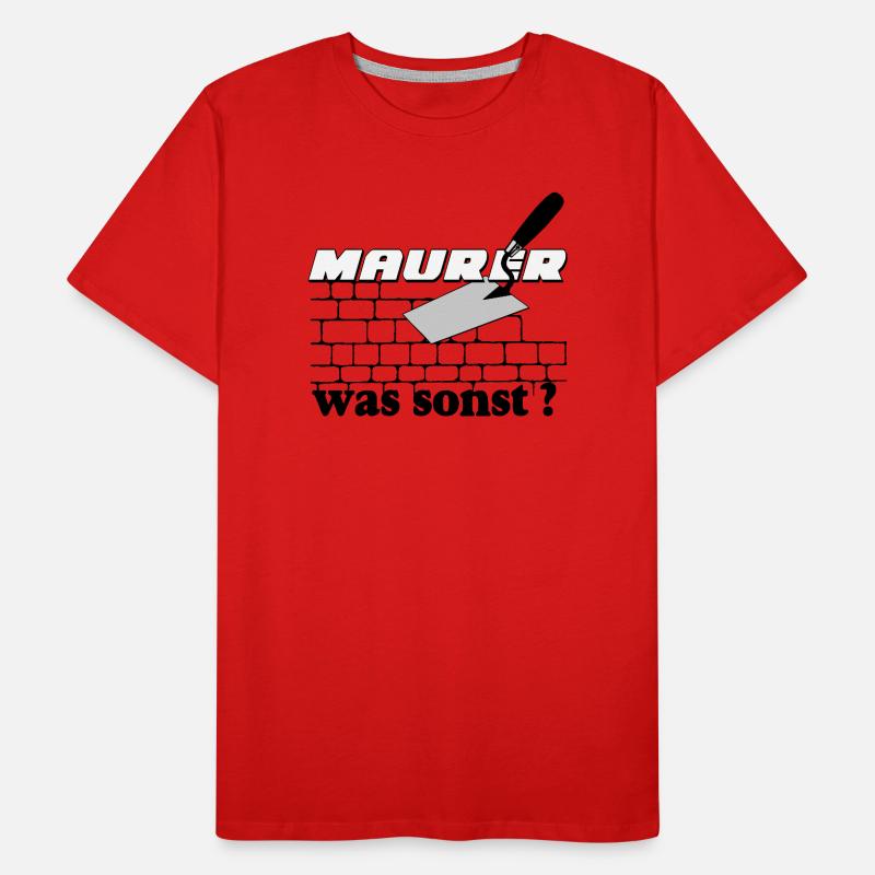 Logo de construction en maçonnerie T-shirt bio Premium Homme