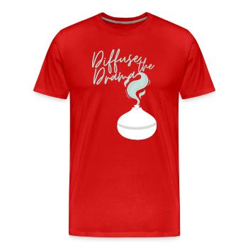 Diffuser le drame - T-shirt bio Premium Homme - rouge - Devant - Damien (186cm)