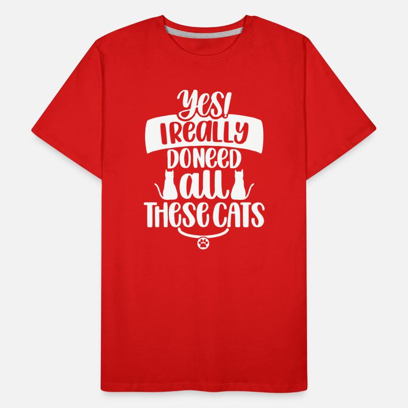 Whimsical Cat Lover Quote Design Men's Premium Organic T-Shirt