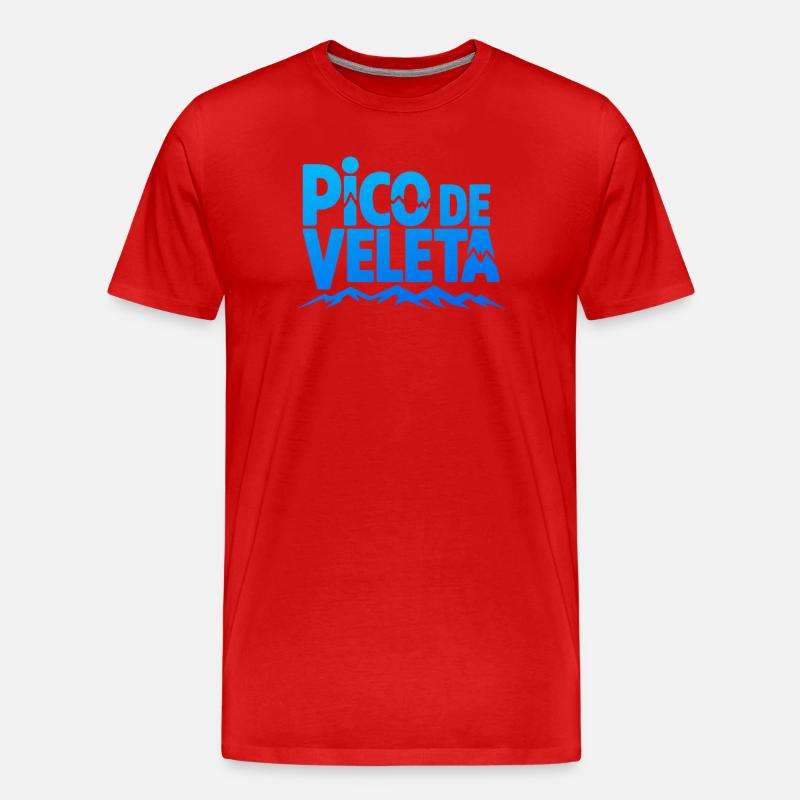 Pico de Veleta Pic Moderne Graphique - T-shirt bio Premium Homme - rouge