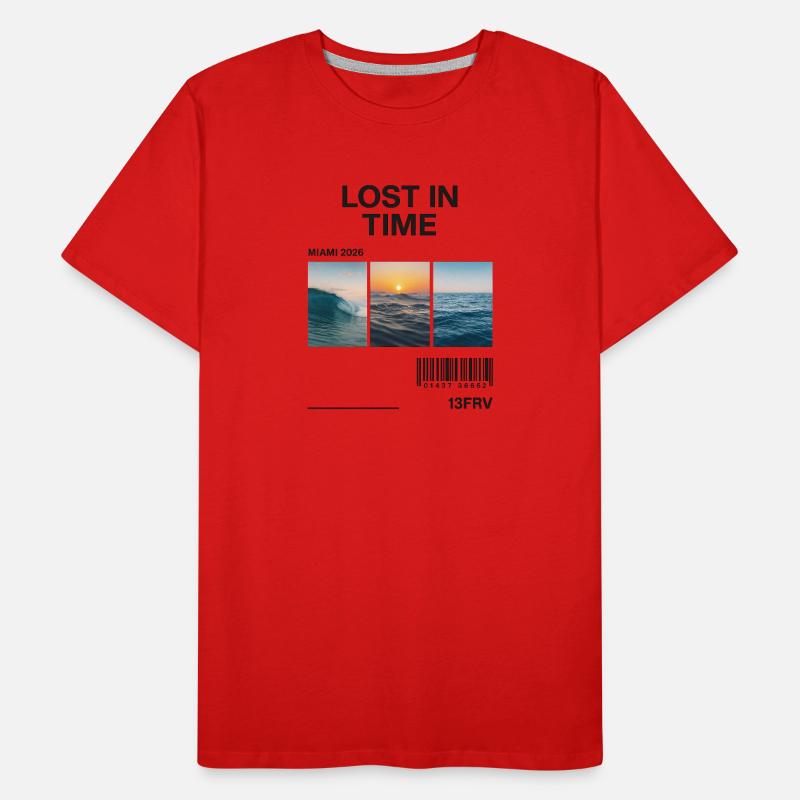 Verlorene Zeit: Miami Waves Triptychon Männer Premium Bio T-Shirt