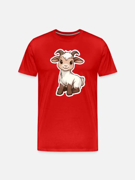 Goat - Men's Premium Organic T-Shirt - red