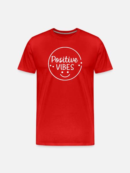 Positive vibes - T-shirt bio Premium Homme - rouge