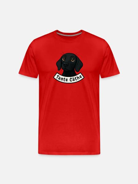 Schweißhund Tante Cäthe - Männer Premium Bio T-Shirt - Rot