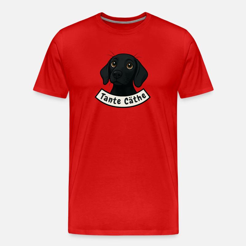 Schweißhund Tante Cäthe - Männer Premium Bio T-Shirt - Rot