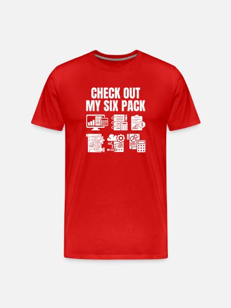 Check out my six Pack - Men's Premium Organic T-Shirt - red
