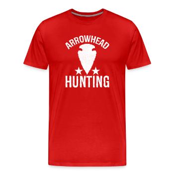 Arrowhead Hunting - Männer Premium Bio T-Shirt - Rot - Vorne - Damien (186cm)