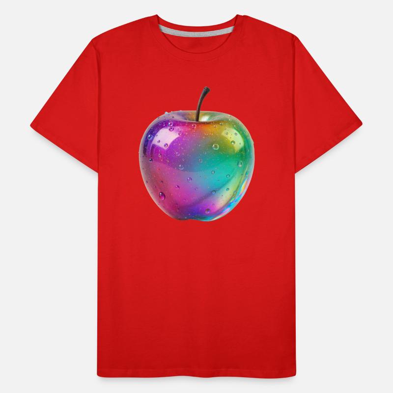 Regenbogen Apfel Ästhetik Design Männer Premium Bio T-Shirt