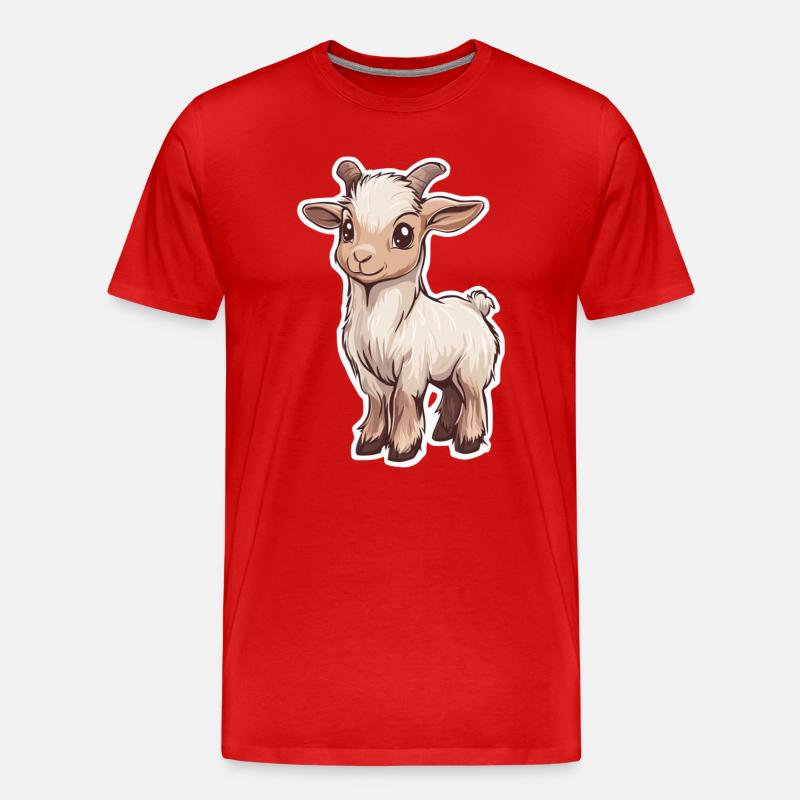Ziege - Männer Premium Bio T-Shirt - Rot