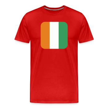 drapeau de la cote d ivoire - T-shirt bio Premium Homme - rouge - Devant - Damien (186cm)