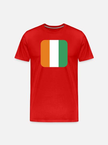Flag of Côte d'Ivoire - Men's Premium Organic T-Shirt - red