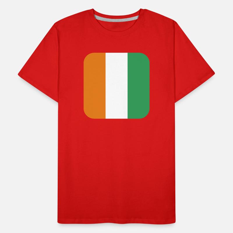 drapeau de la cote d ivoire T-shirt bio Premium Homme