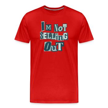 Je ne suis pas en rupture de stock (vert) - T-shirt bio Premium Homme - rouge - Devant - Damien (186cm)