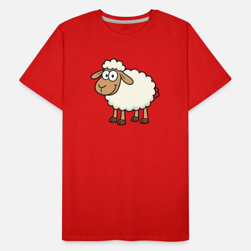 Conception de mouton mignon pour les enfants T-shirt bio Premium Homme