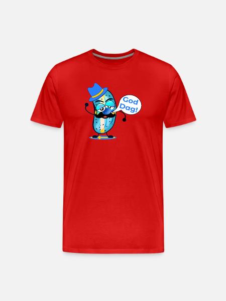 Good day pickle mustache - Men's Premium Organic T-Shirt - red