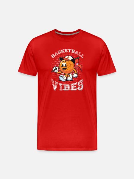 Basketball Vibes - Men's Premium Organic T-Shirt - red
