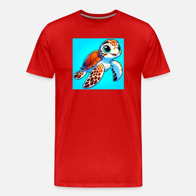 Schildkröte - Männer Premium Bio T-Shirt - Rot