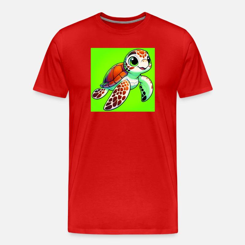 Schildkröte - Männer Premium Bio T-Shirt - Rot