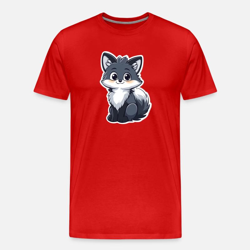 Fuchs - Männer Premium Bio T-Shirt - Rot