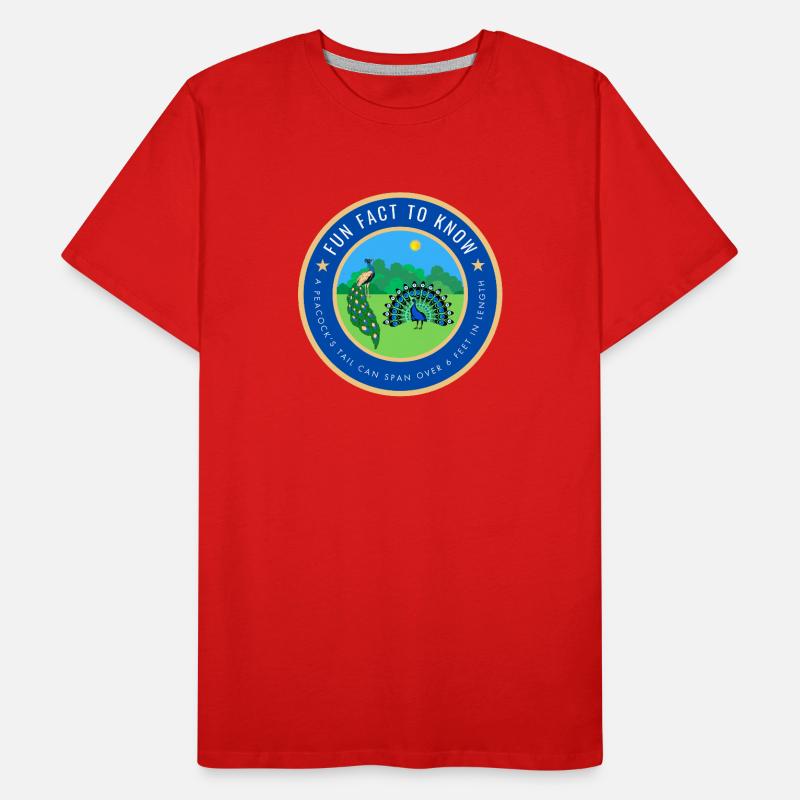 Peacock Fact  Men's Premium Organic T-Shirt