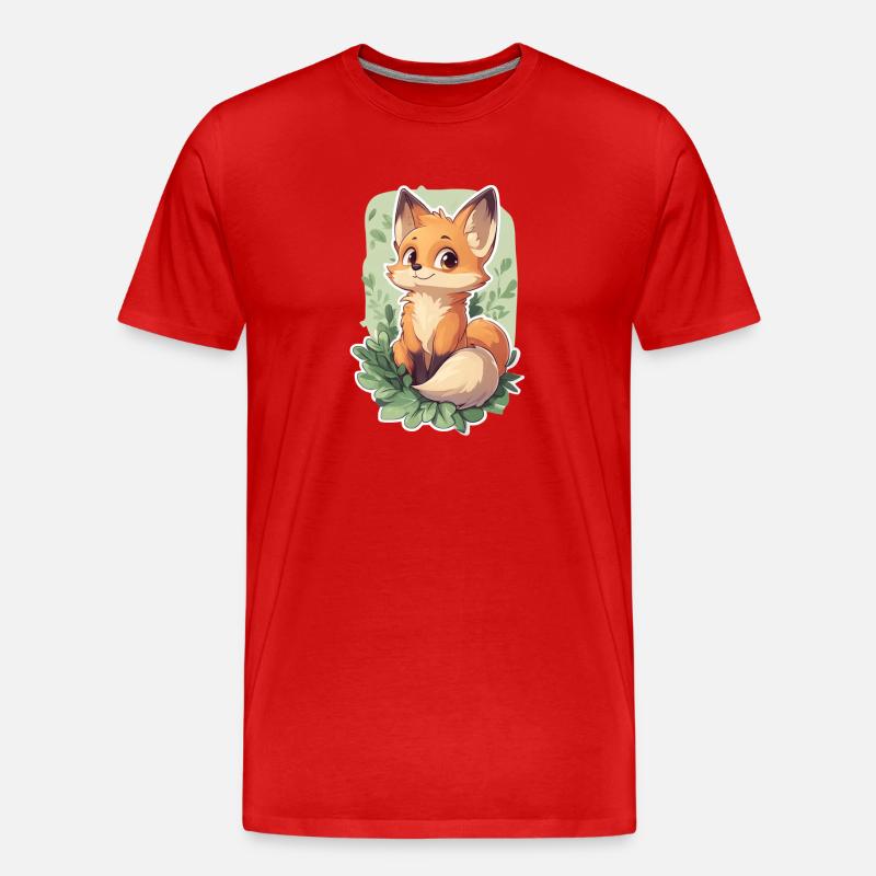 Fuchs - Männer Premium Bio T-Shirt - Rot