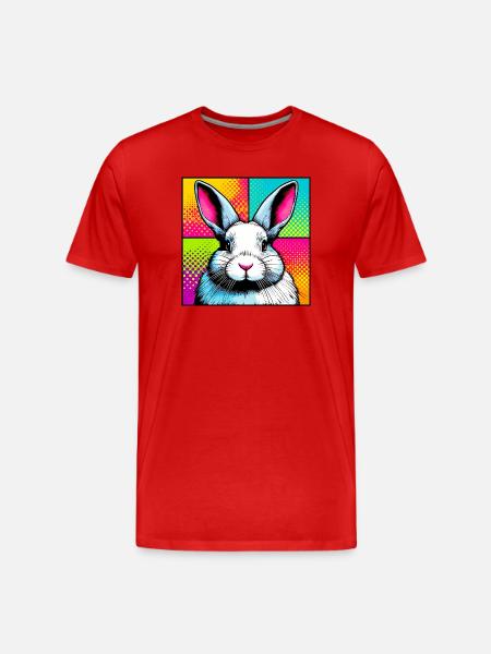 lapin - T-shirt bio Premium Homme - rouge