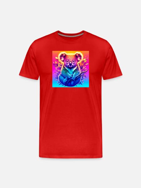 Koala - Männer Premium Bio T-Shirt - Rot