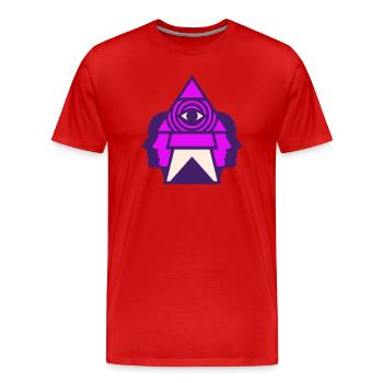 Dritte Auge Logo - Männer Premium Bio T-Shirt - Rot - Vorne - Damien (186cm)
