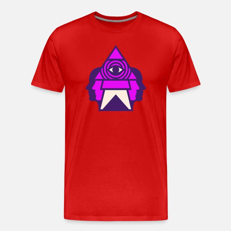 Dritte Auge Logo - Männer Premium Bio T-Shirt - Rot