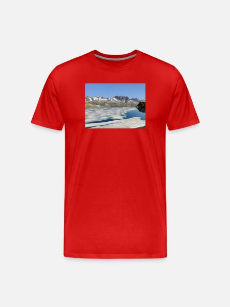 Lake Bramant in June - Men's Premium Organic T-Shirt - red