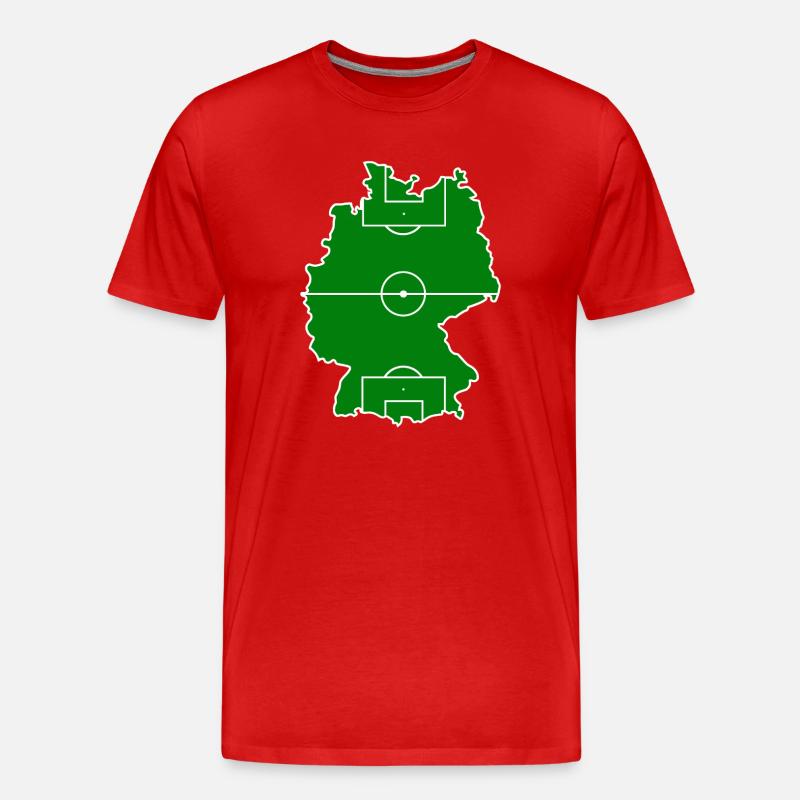 Fussball Deutschland - Männer Premium Bio T-Shirt - Rot