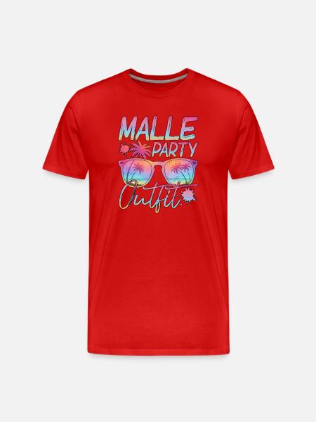 Malle Party Outfit Sunglasses - Men's Premium Organic T-Shirt - red
