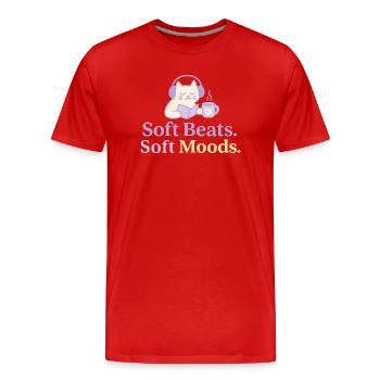 Lofi Vibes Shirt – Soft Moods Cozy Outfit - Männer Premium Bio T-Shirt - Rot - Vorne - Damien (186cm)