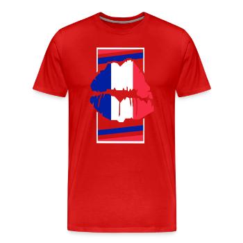 Frankreich - Männer Premium Bio T-Shirt - Rot - Vorne - Damien (186cm)