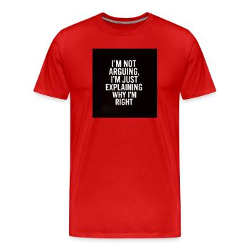 drôle - T-shirt bio Premium Homme - rouge - Devant - Damien (186cm)