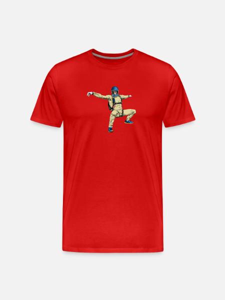 Skydiver - Men's Premium Organic T-Shirt - red