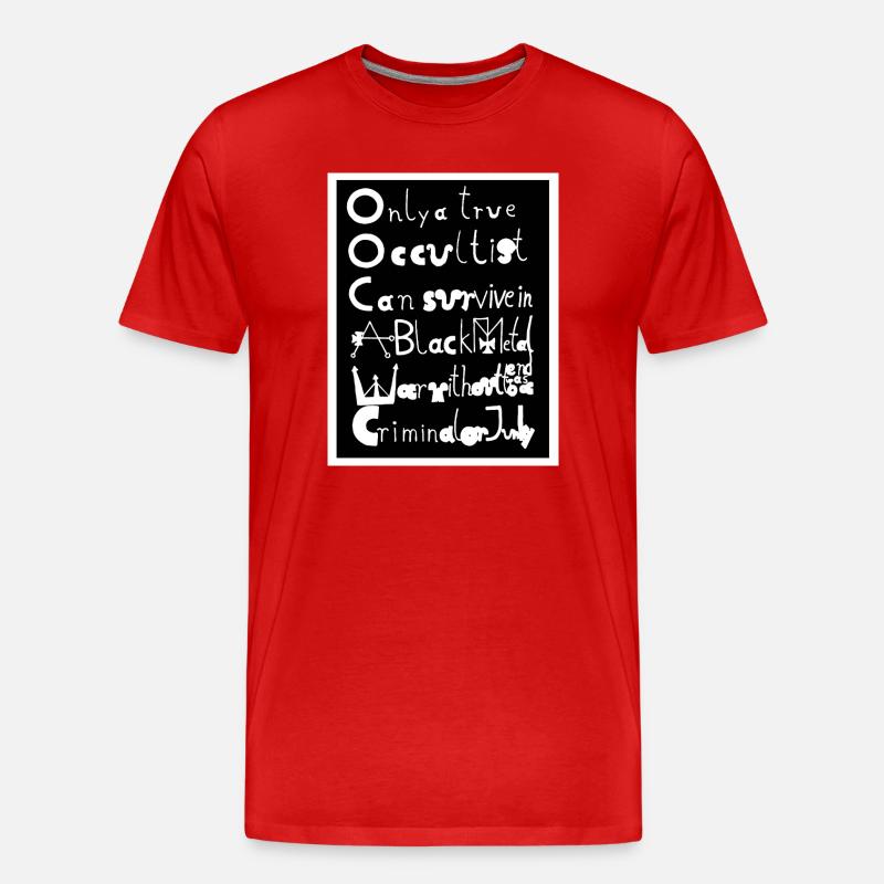Okkulte Kraft! - Männer Premium Bio T-Shirt - Rot