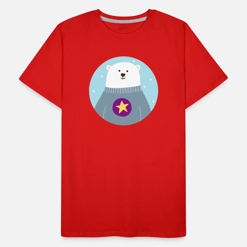 Polar Bear Star Polar North Pole Nursery skandi Men's Premium Organic T-Shirt