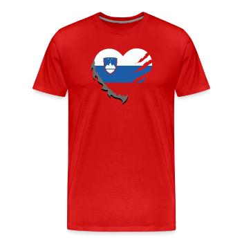 Eslovenia - Slovenia - Men's Premium Organic T-Shirt - red - Front - Damien (186cm)