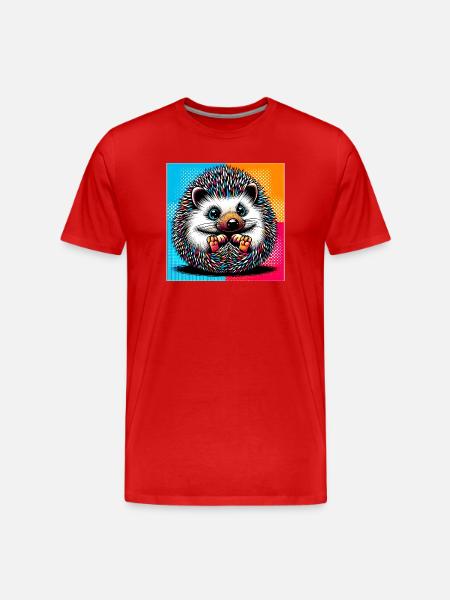 hérisson - T-shirt bio Premium Homme - rouge