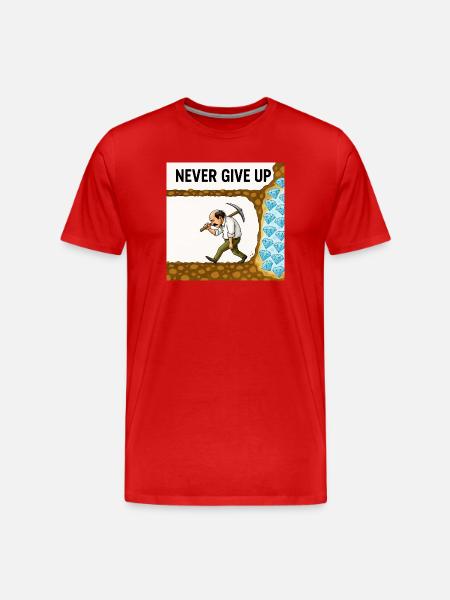 Never quit - Men's Premium Organic T-Shirt - red