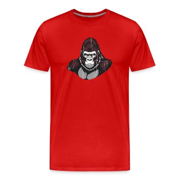 Ape - Men's Premium Organic T-Shirt - red - Front - Damien (186cm)