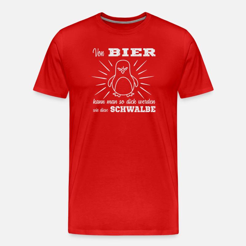 Bier Spruch - Männer Premium Bio T-Shirt - Rot