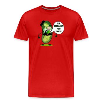 GURKEN-GAZPACHO - Männer Premium Bio T-Shirt - Rot - Vorne - Damien (186cm)