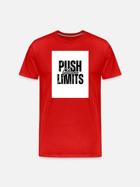 Push Your Limits Motivational Design - Men's Premium Organic T-Shirt - red