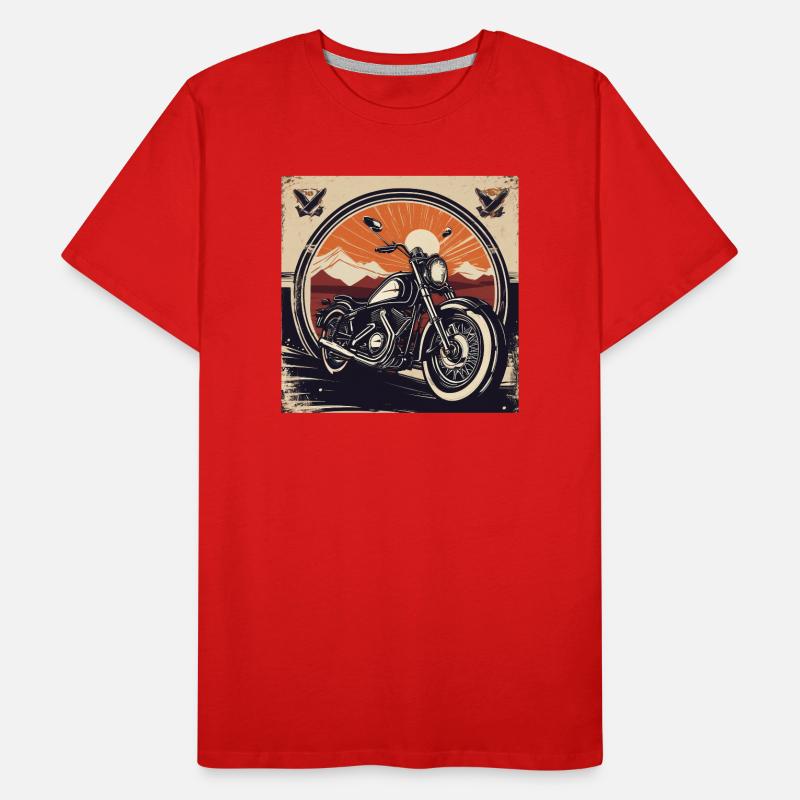 Vintage Motorrad  Design  Männer Premium Bio T-Shirt