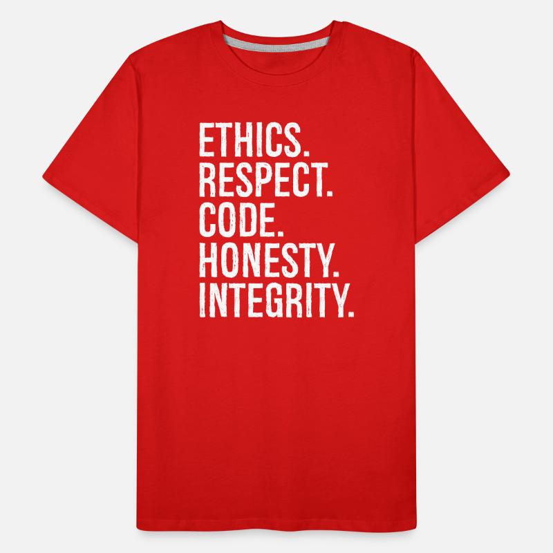 ethics respect code honesty integrity Men's Premium Organic T-Shirt