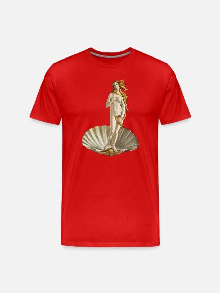 Die Geburt der Venus - Männer Premium Bio T-Shirt - Rot